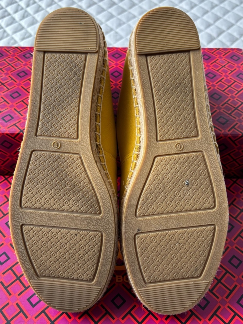 Tory Burch Yellow Nappa Leather Espadrilles - Picture 7 of 7
